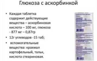 Глюкоза с аскорбинкой внутривенно показания