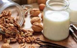 Молоко с грецкими орехами от кашля
