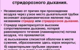 Стридорозное дыхание у взрослых