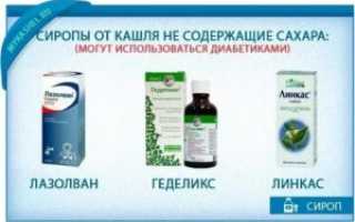 Сироп от кашля при сахарном диабете