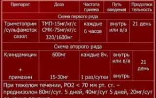 Бисептол при пневмоцистной пневмонии