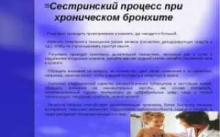 Сестринский уход при хроническом бронхите