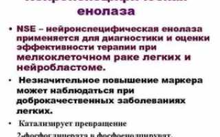Нейронспецифическая енолаза повышена причины