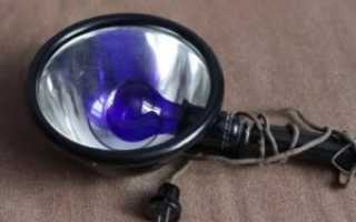 Сколько греть нос синей лампой